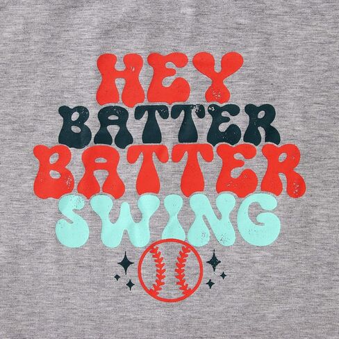 Cute Baseball T-Shirt Women Hey Batter Swing Tee Shirt Short Sleeve Casual Summer Funny Graphic Sports Tops in Saudi Arabia
