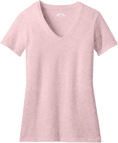 Joe's USA Ladies Soft Heather Blend V-Neck T-Shirts in Sizes XS-4XL in Saudi Arabia