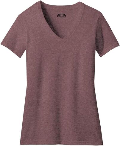 Joe's USA Ladies Soft Heather Blend V-Neck T-Shirts in Sizes XS-4XL in Saudi Arabia