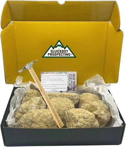 Break Your Own Geodes! BOX SET WITH HAMMER | Raw, Uncut Crystal Geode Specimens | MEDIUM Size | Sparkly White Crystal Geodes (8) in Saudi Arabia