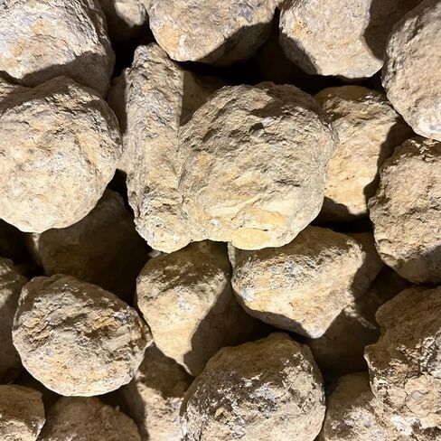 Break Your Own Geodes! BOX SET WITH HAMMER | Raw, Uncut Crystal Geode Specimens | MEDIUM Size | Sparkly White Crystal Geodes (8) in Saudi Arabia
