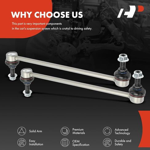 A-Premium 2 × وصلات شريط تثبيت أمامية Sway Bar، متوافقة مع Nissan Sentra 2013-2019، Juke 2011-2017، LEAF 2011-2012، NV200 2013-2021 وChevrolet City Express 2015-2018 in Saudi Arabia