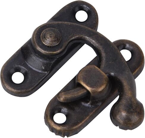 30 Pcs Hook Hasp Latch,Antique Vintage Lock Clasp,Right Latch Hook Hasp Horn Lock Wood Jewelry Box Latch Hook Clasp,for Small Object Box Jewelry Box Toolbox,3.2 x 2.8cm in Saudi Arabia