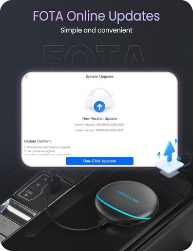 محول CarPlay AI Box اللاسلكي للملاحة المتكاملة، Android12، مخرج HDMI، 8+128G متوافق مع YouTube/Netflix/Hulu، شاشة مقسمة للشاشة، متوافق مع بطاقة SIM اللاسلكية CarPlay/Android Auto in Kuwait