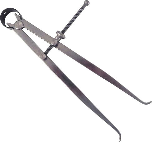 Taytools 730922 Toolmaker's “Yankee" Spring Inside Calipers ID Dividers, Solid Nut, 0-8 Inches / 257 mm Range, Fine Adjustment Mechanism, Flat Leg Construction in Kuwait