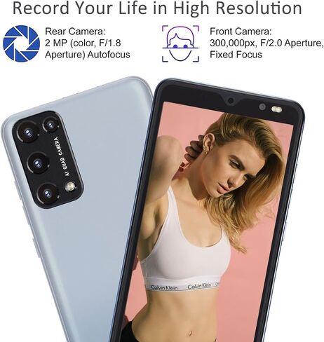 هاتف ذكي Cuifati Rino8 Pro غير مقفل بنظام Android، هاتف ذكي بشاشة HD 5.45 بوصة، 512 ميجابايت+4 جيجابايت، ثنائي الشريحة، 128 جيجابايت من التخزين القابل للتوسيع، هاتف خلوي رفيع للغاية للتعرف على الوجه لنظام Android in Kuwait