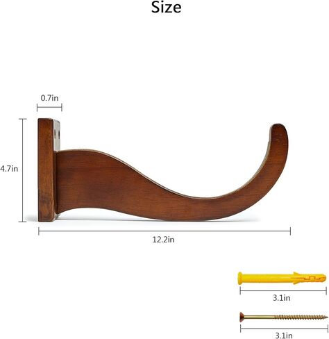 لوح ركوب الأمواج، لوح التزلج، خطافات حامل حامل رف الحائط على لوح التزلج | حامل عرض على الحائط من الخشب الصلب للوحات الطويلة واللوحات القصيرة in Kuwait