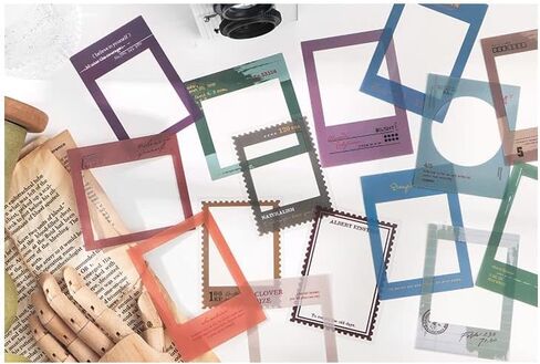 120pcs DIY Decorative Stickers Scrapbook, 4 Set Assorted Frame Scrapbooking Supplies, for Decoration Planner Phone Case Scrapbook - 30 Pieces Per Style in Saudi Arabia