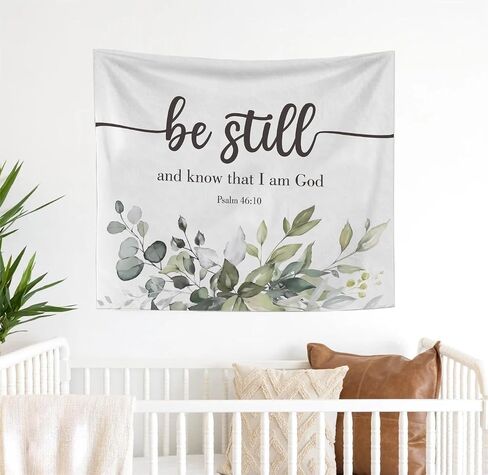 OXW Bible Verse Christian Tapestry Wall Hanging - Scripture Wall art Decor, Be Still and Know That I Am God, Christian Wall Blanket Decor for Prayer Room Church Bedroom Living Room, 50x60 Inch in Saudi Arabia
