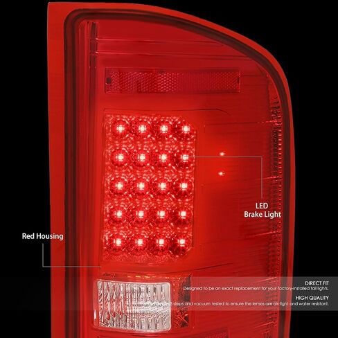 DNA MOTORING TL-CSIL07-LED-3D-BK-CL LED 3D Tail Light Assembly Driver & Passenger Side [Compatible with 07-14 Chevy Silverado 1500 2500 HD 3500 HD] in Saudi Arabia