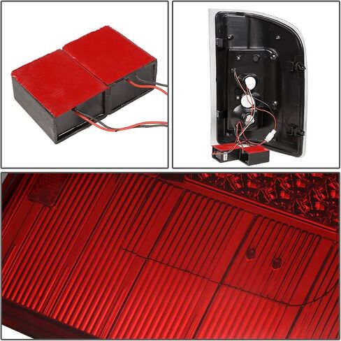 DNA MOTORING TL-CSIL07-LED-3D-BK-CL LED 3D Tail Light Assembly Driver & Passenger Side [Compatible with 07-14 Chevy Silverado 1500 2500 HD 3500 HD] in Saudi Arabia