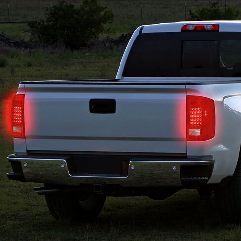 DNA MOTORING TL-CSIL07-LED-3D-BK-CL LED 3D Tail Light Assembly Driver & Passenger Side [Compatible with 07-14 Chevy Silverado 1500 2500 HD 3500 HD] in Saudi Arabia