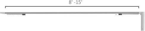 نظام ستائر هومكوم الذكي، فتاحة ستائر أوتوماتيكية مع قضيب مسارات قابل للتعديل (حتى 180 بوصة)، متوافق مع أليكسا، جوجل هوم فويس، تطبيق واي فاي، جهاز تحكم عن بعد، أبيض in Kuwait