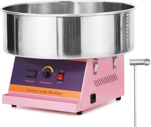 Electric Commercial Cotton Candy Machine, 1030W Candy Floss Maker with Stainless Steel Bowl, Sugar Scoop, Cotton Candy Maker for Home Party Carnival, Pink in Saudi Arabia