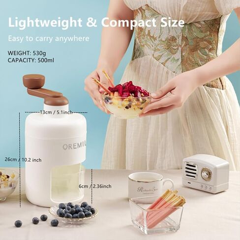 آلة مخروط الثلج، آلة صنع الثلج المحلوق وماكينة حلاقة الثلج مع صواني مكعبات الثلج، صانع كسارة الثلج اليدوي للمنزل in Kuwait