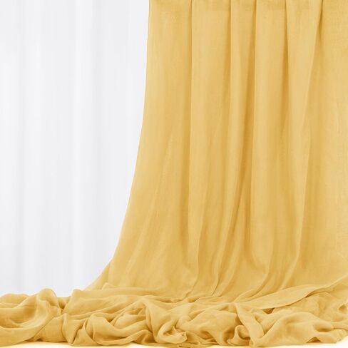 Gold Wedding Gauze Cheesecloth Fabric, 10 Yard Cheesecloth Arch Draping Ceiling Drape Table Runner Fabric, Gold DIY Cheesecloth for Table Runner Chair Sash Napkins Drape Wedding Decoration in Kuwait