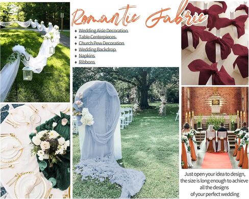 Gold Wedding Gauze Cheesecloth Fabric, 10 Yard Cheesecloth Arch Draping Ceiling Drape Table Runner Fabric, Gold DIY Cheesecloth for Table Runner Chair Sash Napkins Drape Wedding Decoration in Kuwait