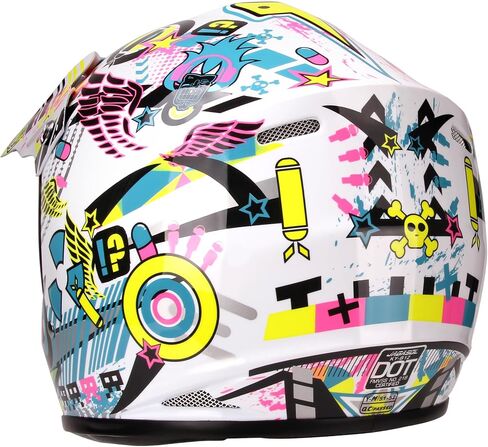 JAGASOL DOT الشباب موتوكروس الطرق الوعرة الشارع خوذات الدراجة الترابية للأطفال 8-14، خوذة BMX MX ATV مع نظارات واقية DOT المعتمدة in Kuwait