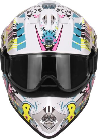 JAGASOL DOT الشباب موتوكروس الطرق الوعرة الشارع خوذات الدراجة الترابية للأطفال 8-14، خوذة BMX MX ATV مع نظارات واقية DOT المعتمدة in Kuwait