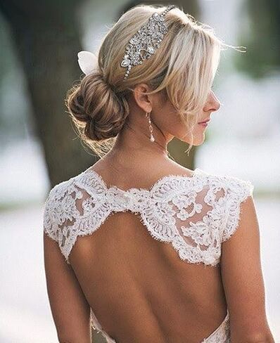 EVER FAITH Women's Austrian Crystal Wedding Bridal Flower Leaf Cluster Hair Band Clear Silver-Tone in Saudi Arabia