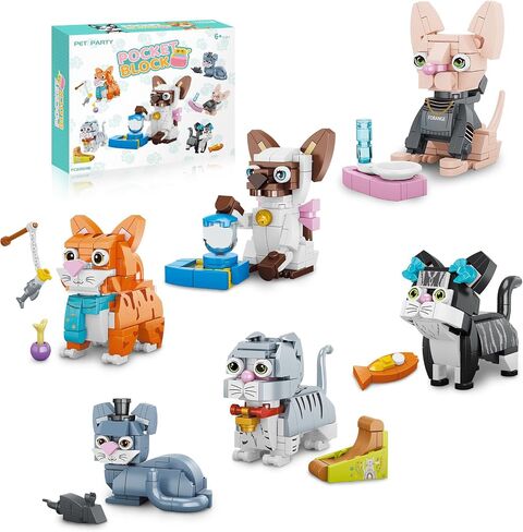 6Packs Party Favors for Kids, 773PCS Animals Building Blocks Sets, Mini Building Blocks for Christmas Birthday Gifts, Prizes for Kids Classroom, Stocking Stuffers,Goodie Bags for Kids 6+ in Saudi Arabia