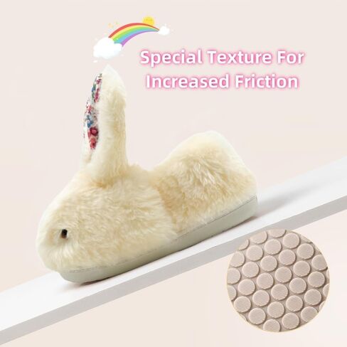 Toddler Slippers Boy and Girl Bunny Slippers Plush Cute Non-Slip Warm Winter Shoes, Suitable for indoor and outdoor Kids Slippers in Kuwait