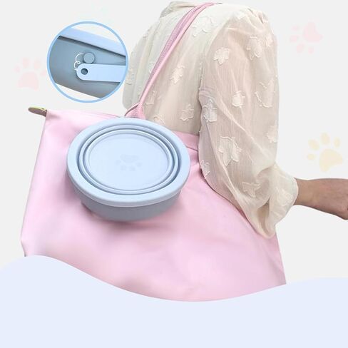 وعاء الكلب المعزول من الفولاذ المقاوم للصدأ 2 في 1 مع غطاء إضافي قابل للطي ومقبض للكلاب والقطط والحيوانات الأليفة | قاعدة مطاطية غير قابلة للانزلاق | محمول، رائع للاستخدام في الأماكن المغلقة أو الهواء الطلق| 30 أونصة (زائد 20 أونصة) (أزرق) in Saudi Arabia