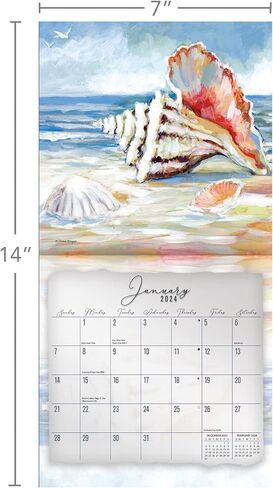 LANG Coastal Shores 2024 Mini Wall Calendar (24991079272) in Saudi Arabia