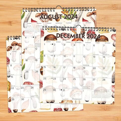 Willow Creek Press Mushrooms Academic July 2024 - June 2025 Monthly 12" x 12" Spiral-Bound Wall Calendar in Saudi Arabia