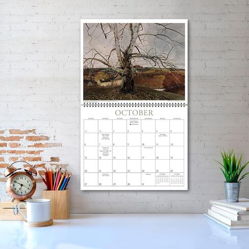 The Art of Andrew Wyeth 2024 Wall Calendar, 16-Month Art & Design Calendar, 12" x 15" in Saudi Arabia