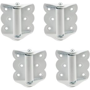 T Tulead 4 PCS Spring Loaded Hinges White Auto Close Door Hinges Self Closing Door Hinges for Commercial Residential Interior Exterior Doors 3.15"×2.67"×1.26" Door Hardware with Mounting Screws