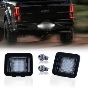أضواء لوحة ترخيص LED لـ 2015-2023 Ford F150 2017-2022 مجموعة مصابيح علامة رابتور مع مقبس، 6000K أبيض 2 قطعة in Kuwait