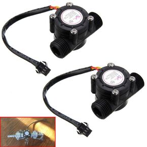 2Pcs Water Flow Sensor 1-30L/min 1/2" Control Fluid Flowmeter Switch G1/2 Counter 1-30L/min Meter for Arduino Flowmeter Measure Temperature Instrument in Kuwait