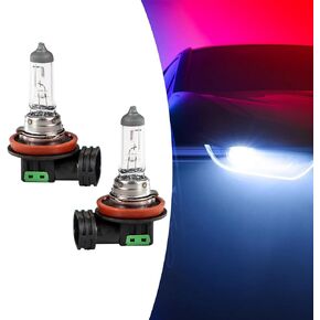 2 PCS H11 Car Halogen Fog Light Bulb, 12V 55W High Transmittance Quartz Glass High-and-low Beam Replacement, Plug Play Lighting Accessories, Compatible with Most Cars and SUVs (White)