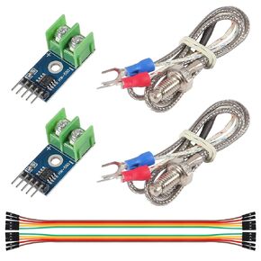 2PCS DC 3-5V MAX6675 Module +K Type Thermocouple Temperature Sensor with Cable Cord
