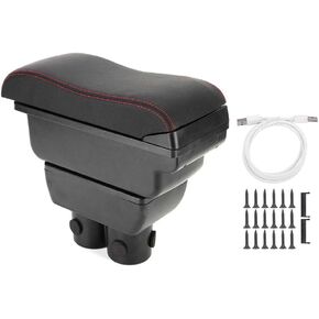Armrest Box Central Console Armrest Box， Car Center Container Armrest Box with USB Interface Fits for Suzuki Jimny 07-17