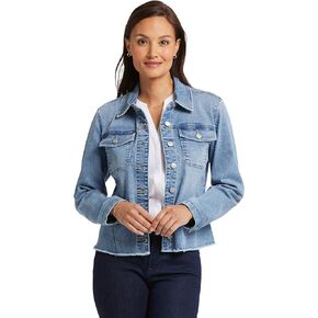 NYDJ Women's Frayed Hem Denim Jacket