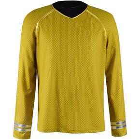 Captain Kirk Costume Adult Men Yellow T-Shirt