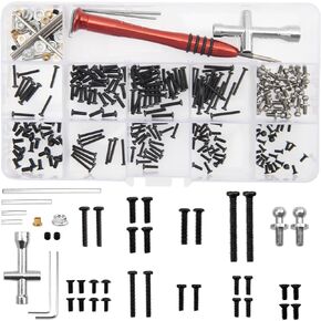 260PCS Repair Tool Kit M2 M2.5 Fastener Screw Bolts Hex Wrench Swing Arm Pins Ball Head Screw Compatible with WLtoys 1/18 A949 A959 A969 A979 K929 RC Car