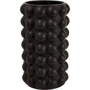 Creative Co-Op Modern Stoneware Raised Dot Umbrella Holder, Black Vase
