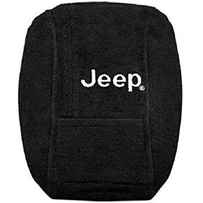 Seat Armour KAJGCB11-14 Officially Licensed Custom Fit Center Console Cover with Jeep Embroidered Logo for Select Jeep Grand Cherokee Models(2011-2017) - (Black)