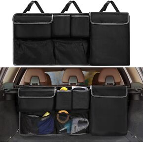 Car Trunk Organizer Storage Backseat Hanging Organizer Bag for Ford Bronco/Bronco Sport Escape Explorer Edge Expedition Ecosport 2/4 Door Sport Base Limited XL XLT SUV Accessories 2000-2024