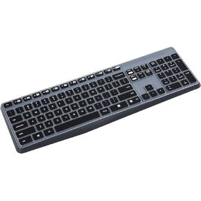 Keyboard Cover for Logitech MK235 & Logitech K375S Wireless Keyboard, Logitech MK235 K375S Keyboard Accesseries, Logitech MK235 Keyboard Skin Protector - Black