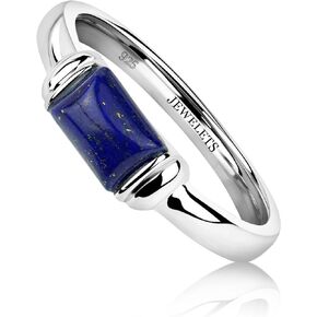 Lapis Lazuli Ring Silver Fine Jewelry Rectangular Gemstone Signet