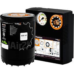 Automobile Tire Mobility Kit by Aircom, Emergency Tire Puncture Repair, 5903707591084, Direct OEM Replacement for Porsche, BMW, VW, Volvo, Audi, Bentley, Peugeot, Hyundai, Kia