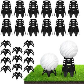 Golf Simulator tees, 22Pcs Plastic Golf Mat Tees for Home, Outdoor or Indoor Golf Tees for Training, Practice Golf tees for Winter Turf and Driving Range, Pack of 12 Tall & 12 Small