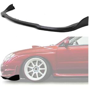 KUAFU 3Pcs Front Bumper Lip Splitter Compatible with 2006-2007 Subaru Impreza WRX STI CS2 Style Under Chin Spoiler Air Dam Body Kit Unpainted Black