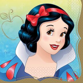Disney Princess Snow White Luncheon Napkins, 6.5" (16-Pack) - Enchanting Design, Perfect Party Essential for the Ultimate Princess Celebration