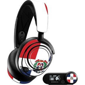 MightySkins Skin Compatible with SteelSeries Arctis Nova Pro - Dominican Flag | Protective, Durable, and Unique Vinyl Decal wrap Cover | Easy to Apply, Remove, and Change Styles | Made in The USA