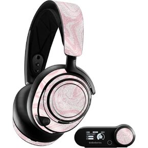 غلاف MightySkins اللامع المتوافق مع SteelSeries Arctis Nova Pro - وردي حريري | لمسة نهائية لامعة واقية ومتينة شديدة اللمعان | سهل التطبيق والإزالة وتغيير الأنماط | صنع في الولايات المتحدة الأمريكية